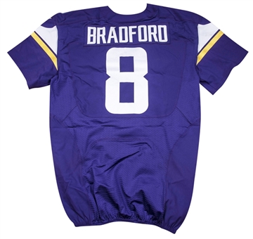 2016 Sam Bradford Salute to Service Game Used Minnesota Vikings Jersey from 11-6-2016 273 Yards and TD (NFL-PSA/DNA) 